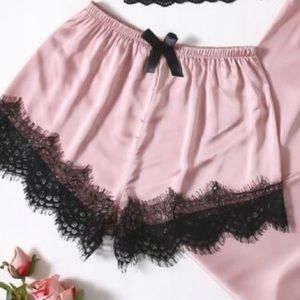 SHEIN Lace Satin PJ Shorts